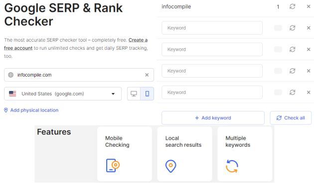 WhatsMySerp - Web Page Ranking, Serp Check